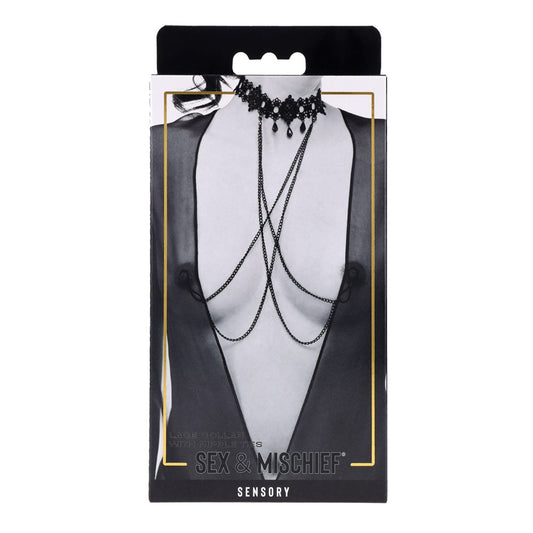 Sportsheets Collar with Nipple Ties