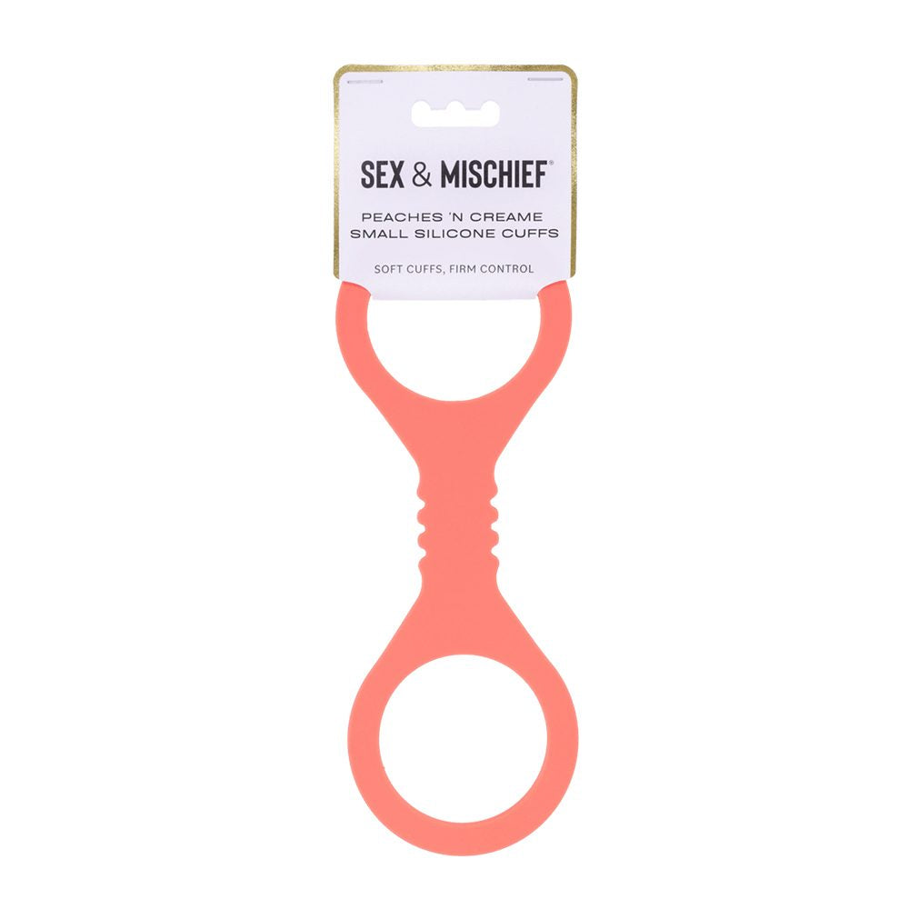 Sportsheets Peaches ’n CreaMe small silicone cuffs with stretch-fit design