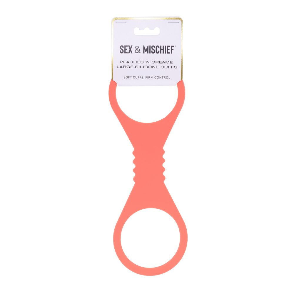 Sportsheets Peaches ’n CreaMe silicone cuffs with stretch-fit design