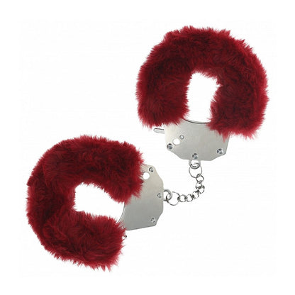 Shots Ouch! Heavy-Duty Fluffy metal handcuffs with soft faux fur and keys for bondage play