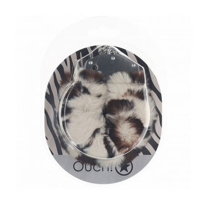Shots Ouch! Heavy-Duty Fluffy metal handcuffs with soft faux fur and keys for bondage play