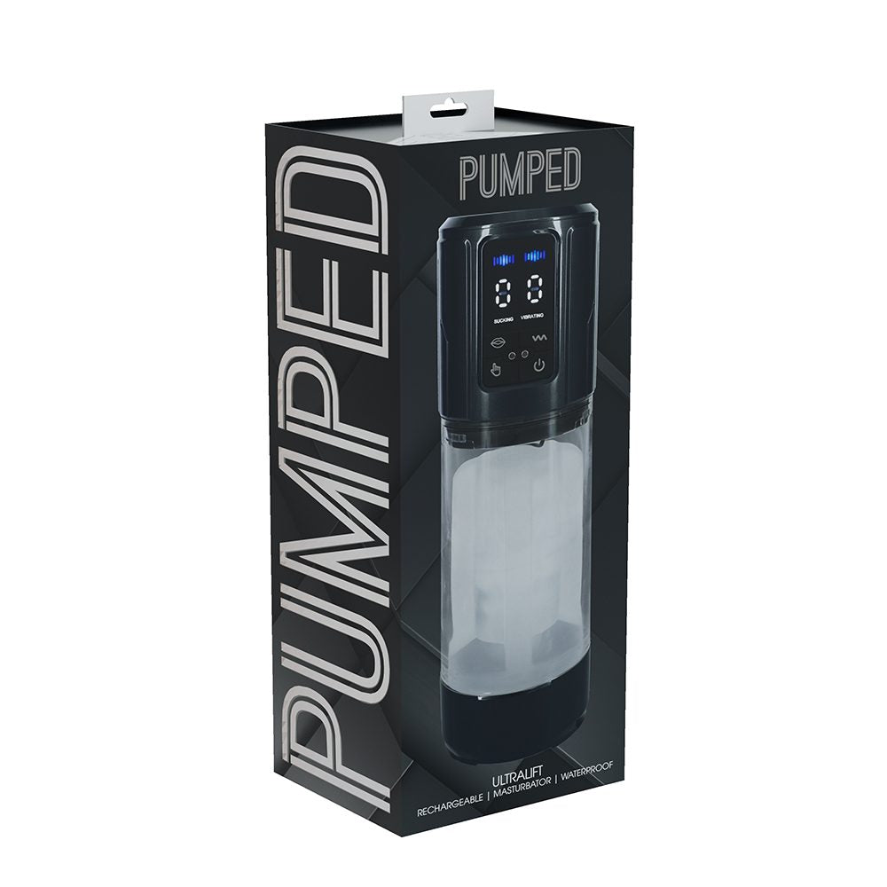 Shots Pumped UltraLift Automatic Penis Pump – Gun Metal masturbator with smooth sleeve and powerful suction