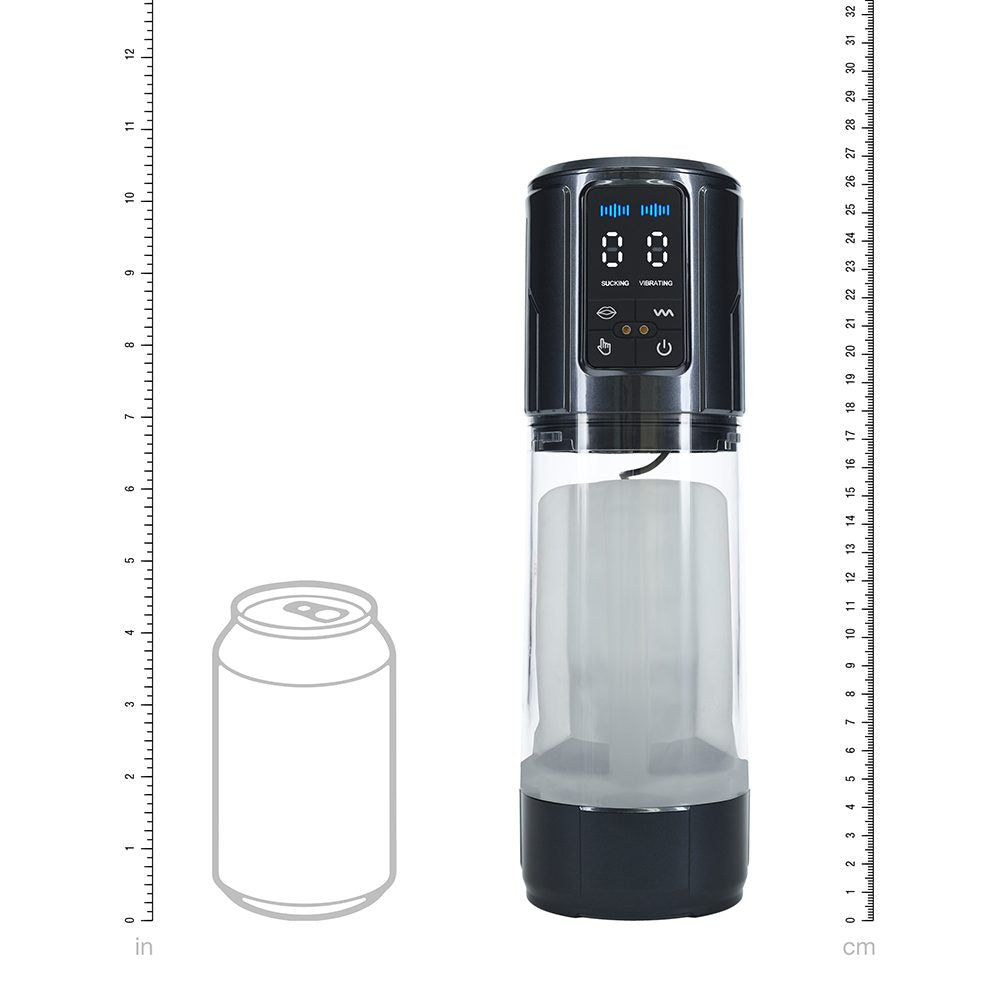 Shots Pumped UltraLift Automatic Penis Pump – Gun Metal masturbator with smooth sleeve and powerful suction