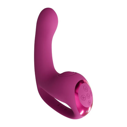 Vive Riko Triple Thumper Vibrator – Black and Gold Silicone Triple Motor Design with Curved Shaft and Finger Extension