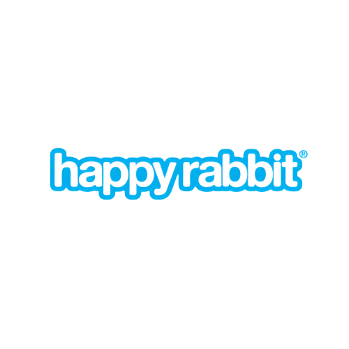 Happyrabbit logo with playful styling representing dual-stimulation vibrators.
