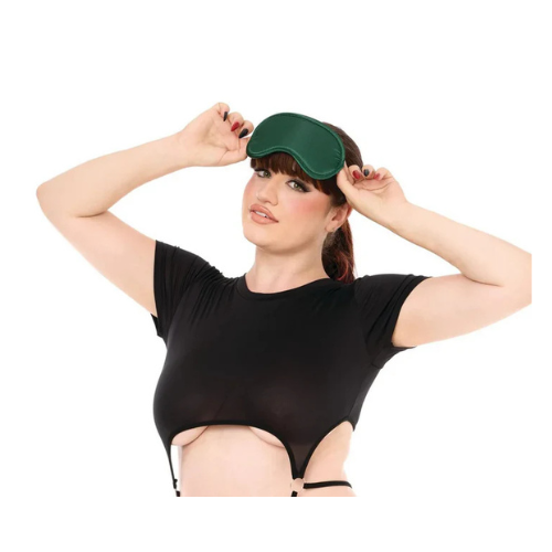 Sportsheets Indica Blindfold – Emerald Green Satin Blindfold