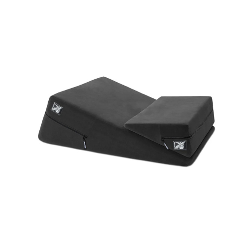 Liberator Wedge and Ramp Combo – stacked position support with plush black microfiber cover
