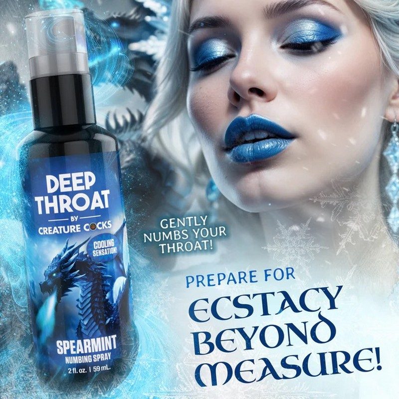 Creature Cocks throat numbing spray spearmint 2oz deep throat oral play gag reflex reducer
