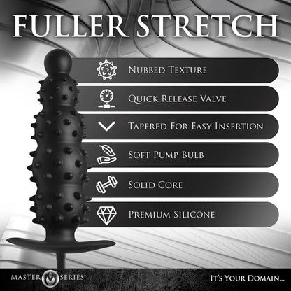 Ass Puffer Nubbed Inflatable Silicone Plug