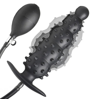 Ass Puffer Nubbed Inflatable Silicone Plug