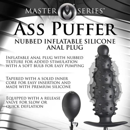 Ass Puffer Nubbed Inflatable Silicone Plug
