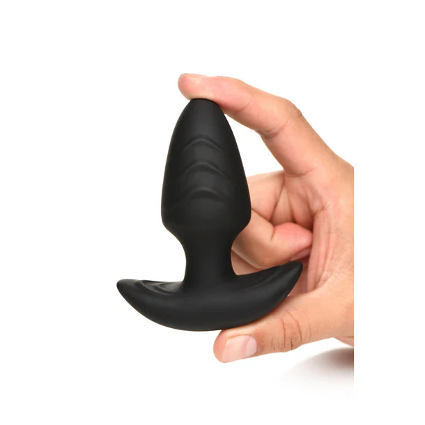 Rotating & Vibrating Silicone Plug With Remote Control