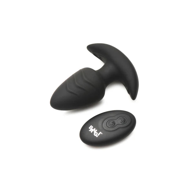Rotating & Vibrating Silicone Plug With Remote Control