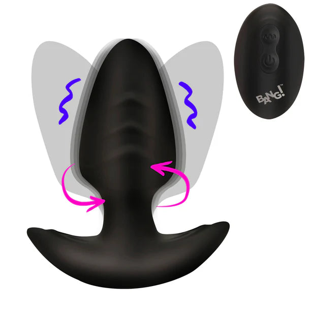 Rotating & Vibrating Silicone Anal Plug w/ Remote