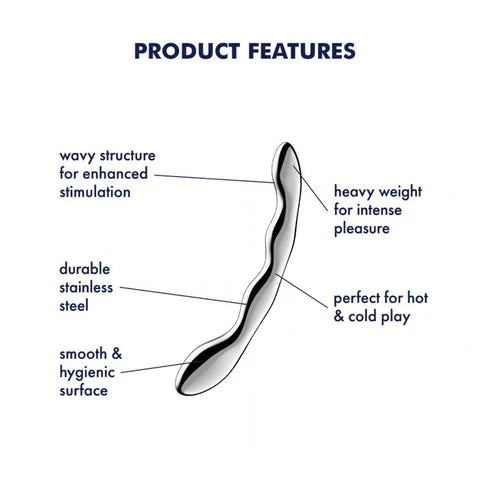 Satisfyer Cosmic Crest 2 – Stainless Steel Wave Dildo for G-Spot Pleasure