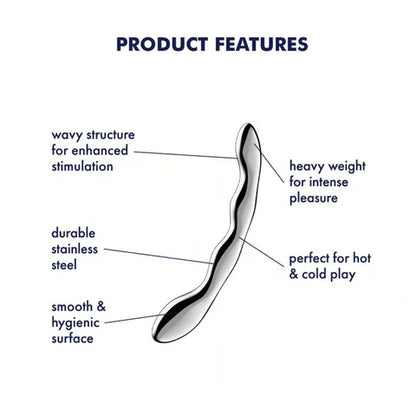 Satisfyer Cosmic Crest 2 – Stainless Steel Wave Dildo for G-Spot Pleasure