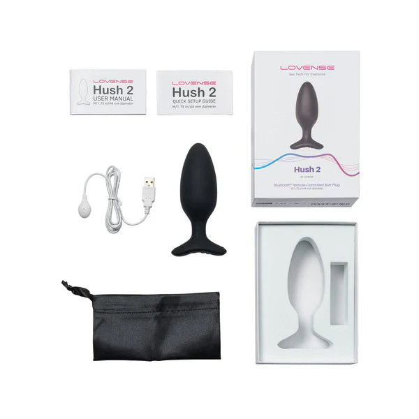 Lovense Hush 2 (1.75 inch) App-Controlled Vibrating Butt Plug