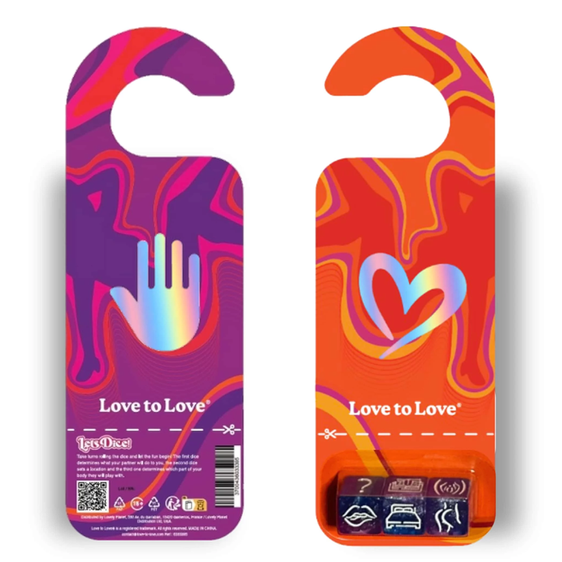 LET S DICE– Romantic & Sexy Dice Game for Couples with Door Hanger