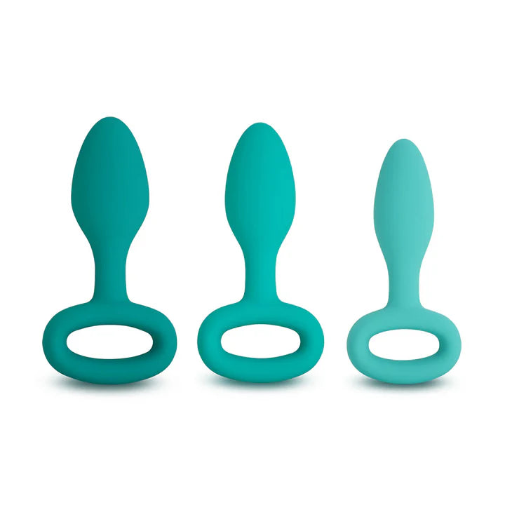plusOne 3-piece plug training set made from body-safe silicone with smooth tip design