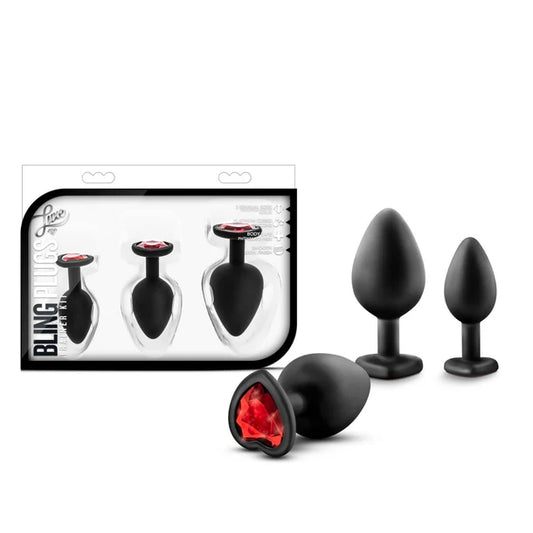 Luxe Bling Plugs Training Kit with Red Gem