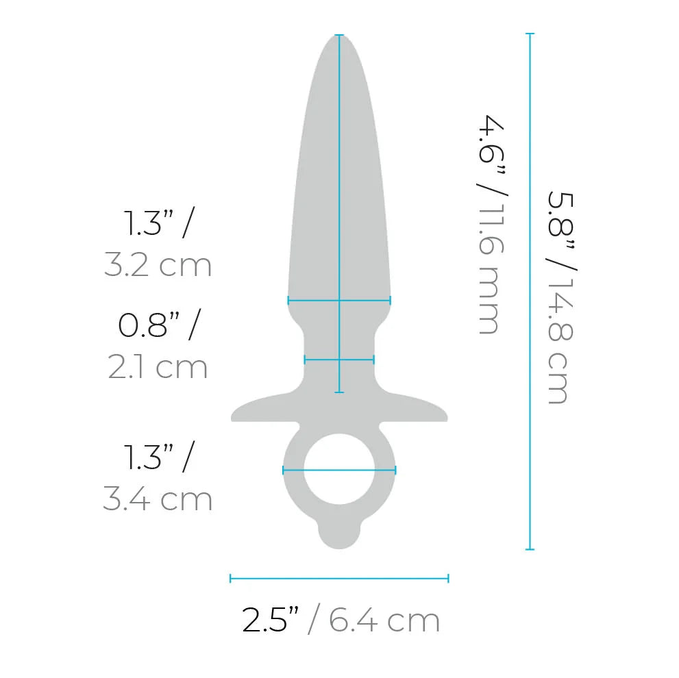 Sleek tapered silicone anal plug with retrieval ring – ideal for intermediate anal training