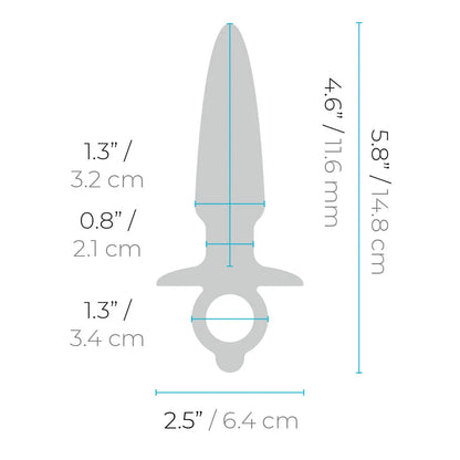 Sleek tapered silicone anal plug with retrieval ring – ideal for intermediate anal training