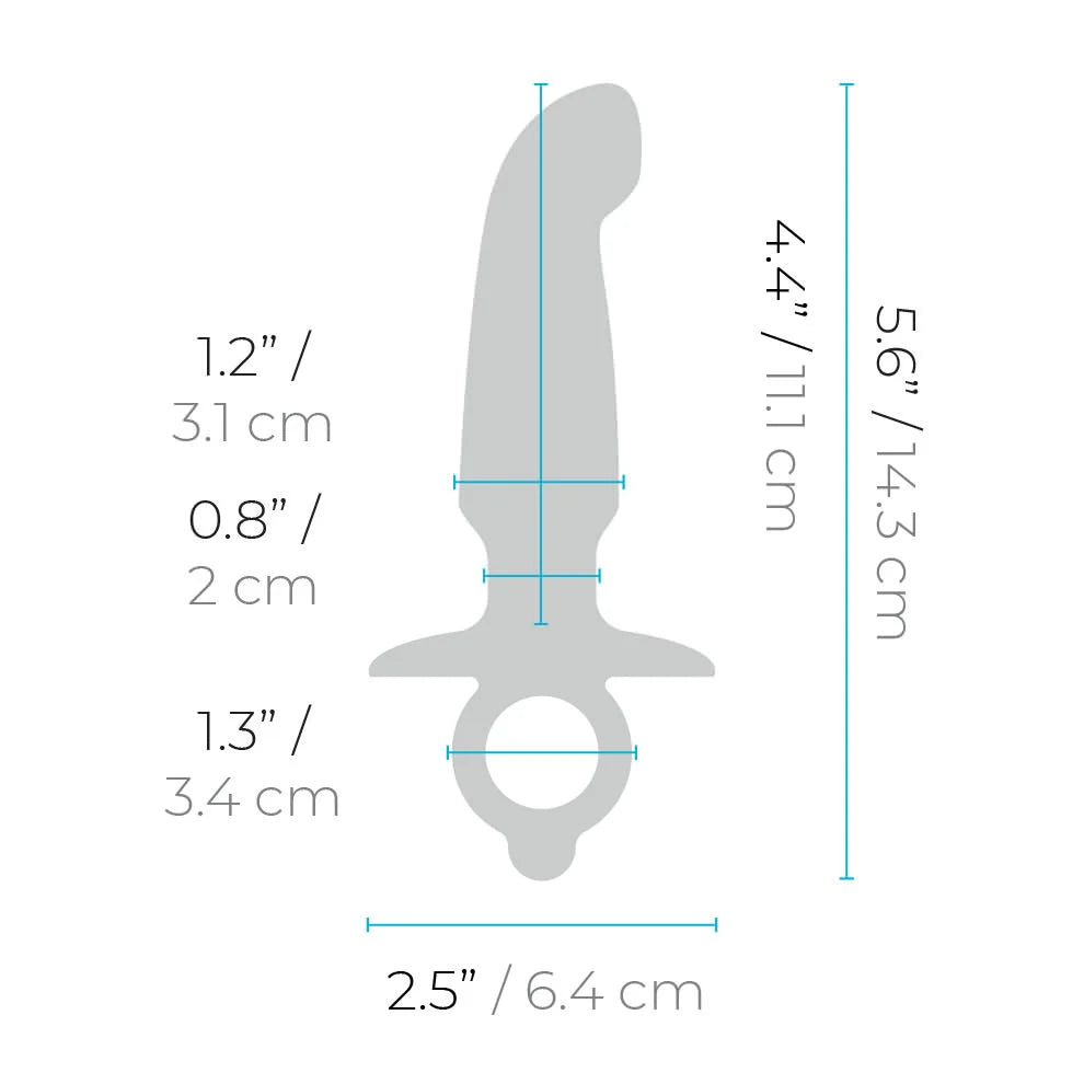 b-Vibe Hither Plug – Silicone Angled Prostate Plug with Finger Ring