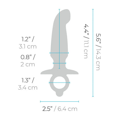 b-Vibe Hither Plug – Silicone Angled Prostate Plug with Finger Ring