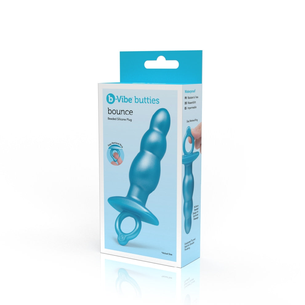 b-Vibe Bounce Beaded Plug – Side View with Finger Ring