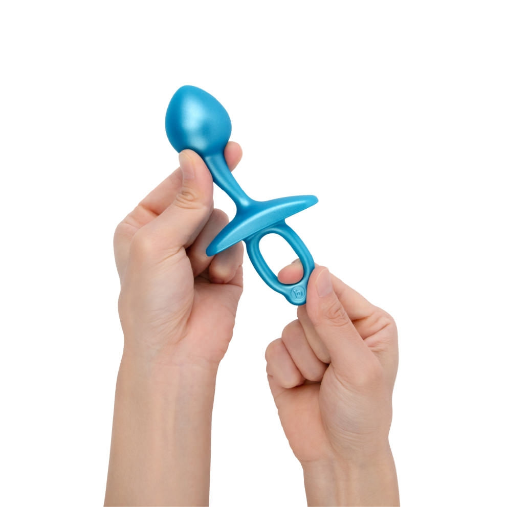 b-Vibe Bulb Plug – Angled Silicone Prostate Plug with Finger Ring