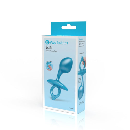 b-Vibe Bulb Plug – Angled Silicone Prostate Plug with Finger Ring