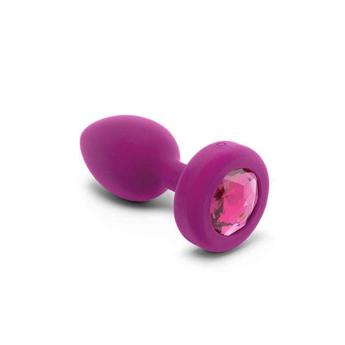 b-Vibe Vibrating Jewel Plug – Small/Medium size anal plug with sparkling jewel base and remote control