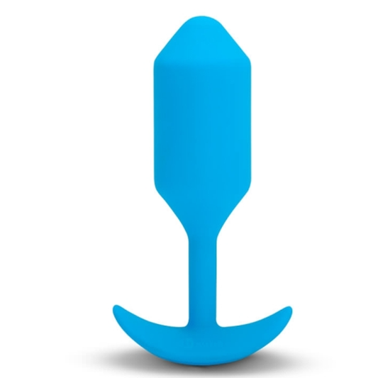 b-Vibe Vibrating Snug Plug Large – Weighted vibrating butt plug with seamless silicone body and travel pouch