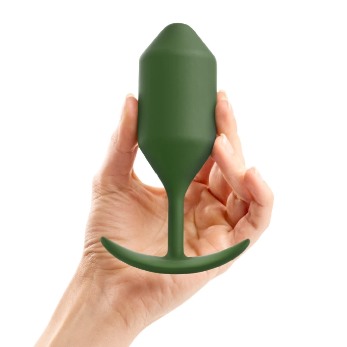  b-Vibe Snug Plug 4 – Large weighted black silicone butt plug 