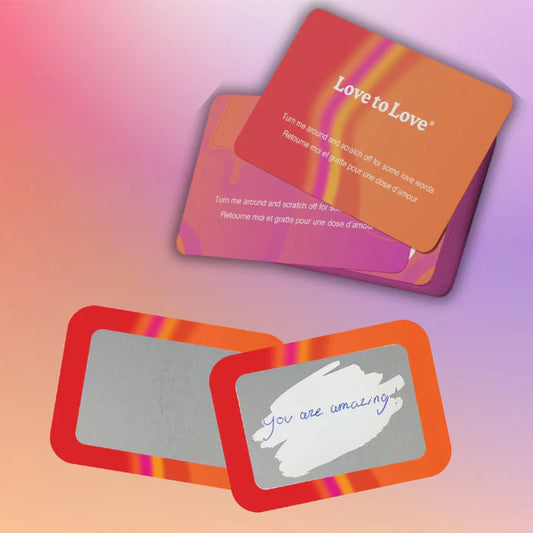 Glimmers Scratch-Off Mini Cards – 30-pack of colorful love notes with shimmering stickers