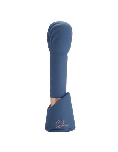 Deia Wand Massager with dual-density silicone head and sleek design