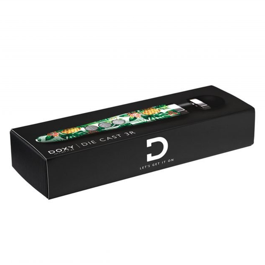 DOXY Die Cast 3R – Pineapple Edition compact tropical rechargeable wand vibrator