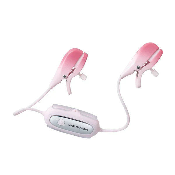 Lovense Gemini app-controlled vibrating nipple clamps made from body-safe silicone and ABS