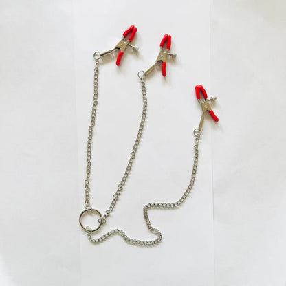 Tri-Chain Tease – 3-Point Nipple & Clit Clamp Set