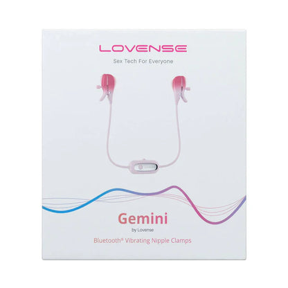 Lovense Gemini app-controlled vibrating nipple clamps made from body-safe silicone and ABS