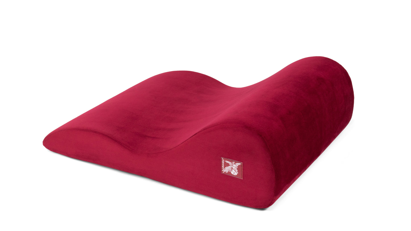 Liberator Hipster Sex Pillow with plush velvish cover and sculpted curves for enhanced sexual positioning