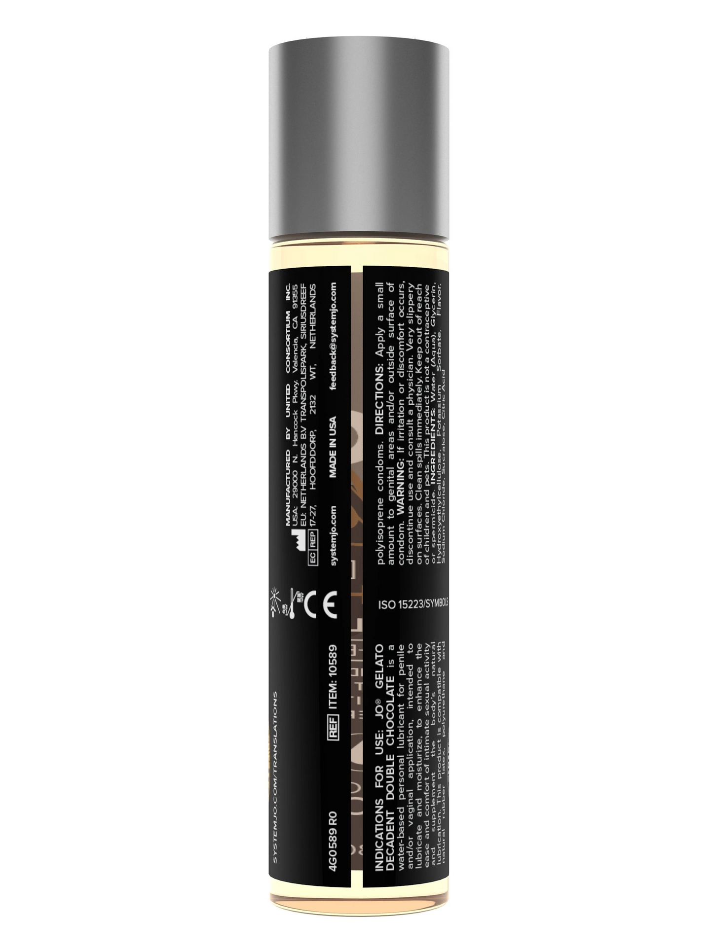 System JO Gelato Decadent Double Chocolate Flavored  Lubricant 1 oz / 30 mL