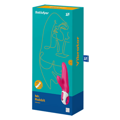 Satisfyer Mr. Rabbit Pink Vibrator – Dual motor silicone vibrator with flexible shaft and clitoral stimulator