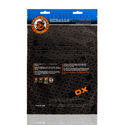 Oxballs Pighole Morph Silicone Plug - BLUEBALLS METALLIC