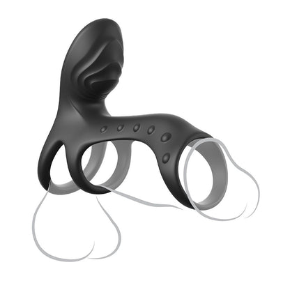 Pipedream C-Ringz Ultimate Couples Cage Pro triple-motor vibrating silicone cock ring
