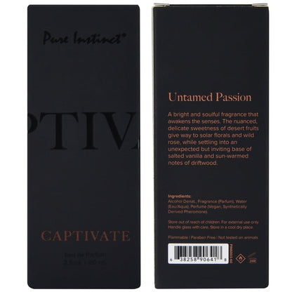 Pure Instinct Captivate pheromone perfume spray bottle for men