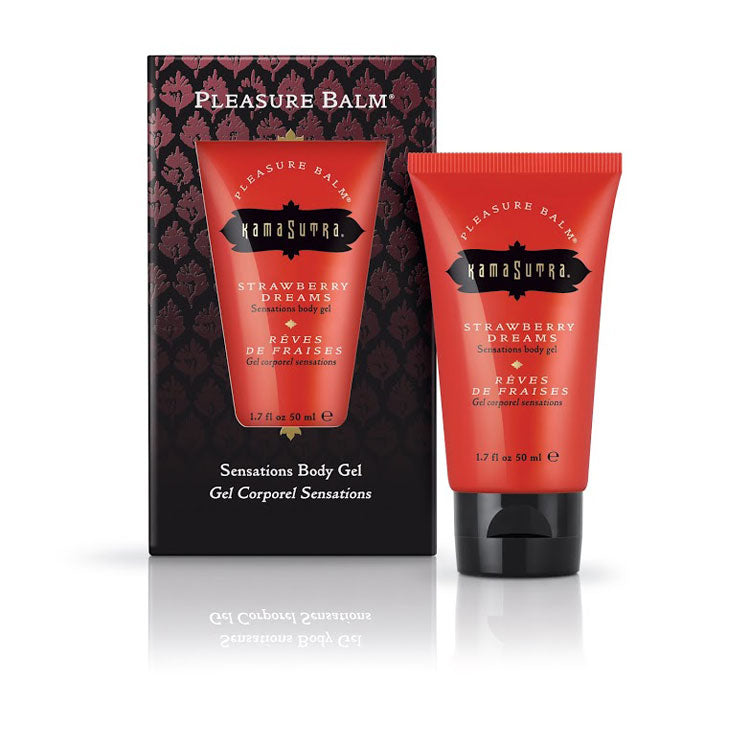 Kama Sutra Pleasure Balm Strawberry Dreams 50 ml – kissable cooling tingling body gel