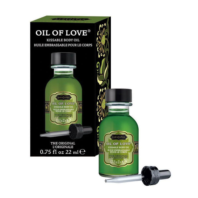 Kama Sutra Oil of Love Original 22 ml – kissable warming foreplay oil with dropper