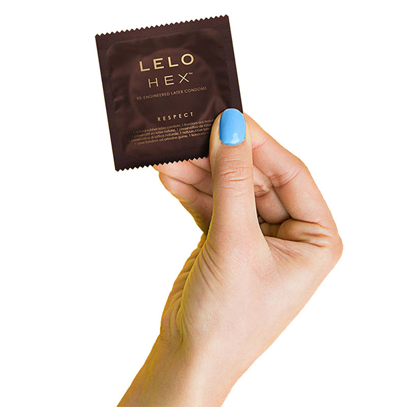 LELO HEX Respect XL Condom 12 Pack with hexagonal structure design