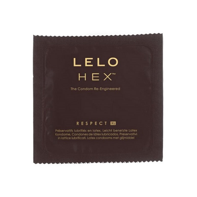 LELO HEX Respect XL Condom 12 Pack with hexagonal structure design